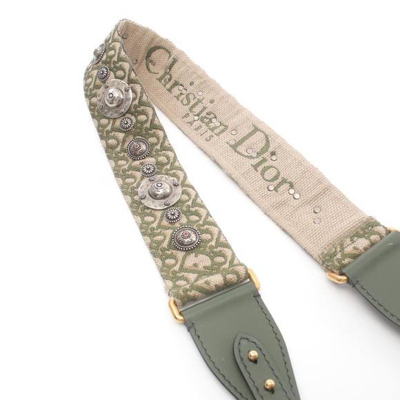 Dior Addict Oblique Shoulder Bag Canvas Leather Beige Khaki - Picture 10 of 10